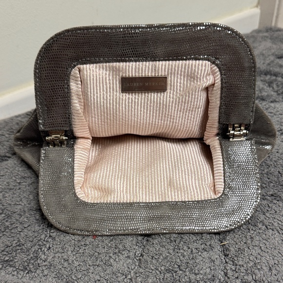 Lauren Merkin Silver Clutch Bag leather(never used ) - Picture 1 of 5